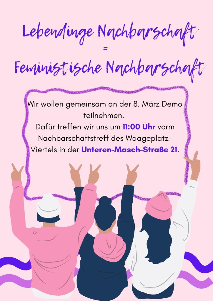 ..und wollen gemeinsam mit Nachbar*innen aus den Stadtteilinitiativen in Grone und Weende bei der Demo in einem Nachbarschaftsblock präsent sein.